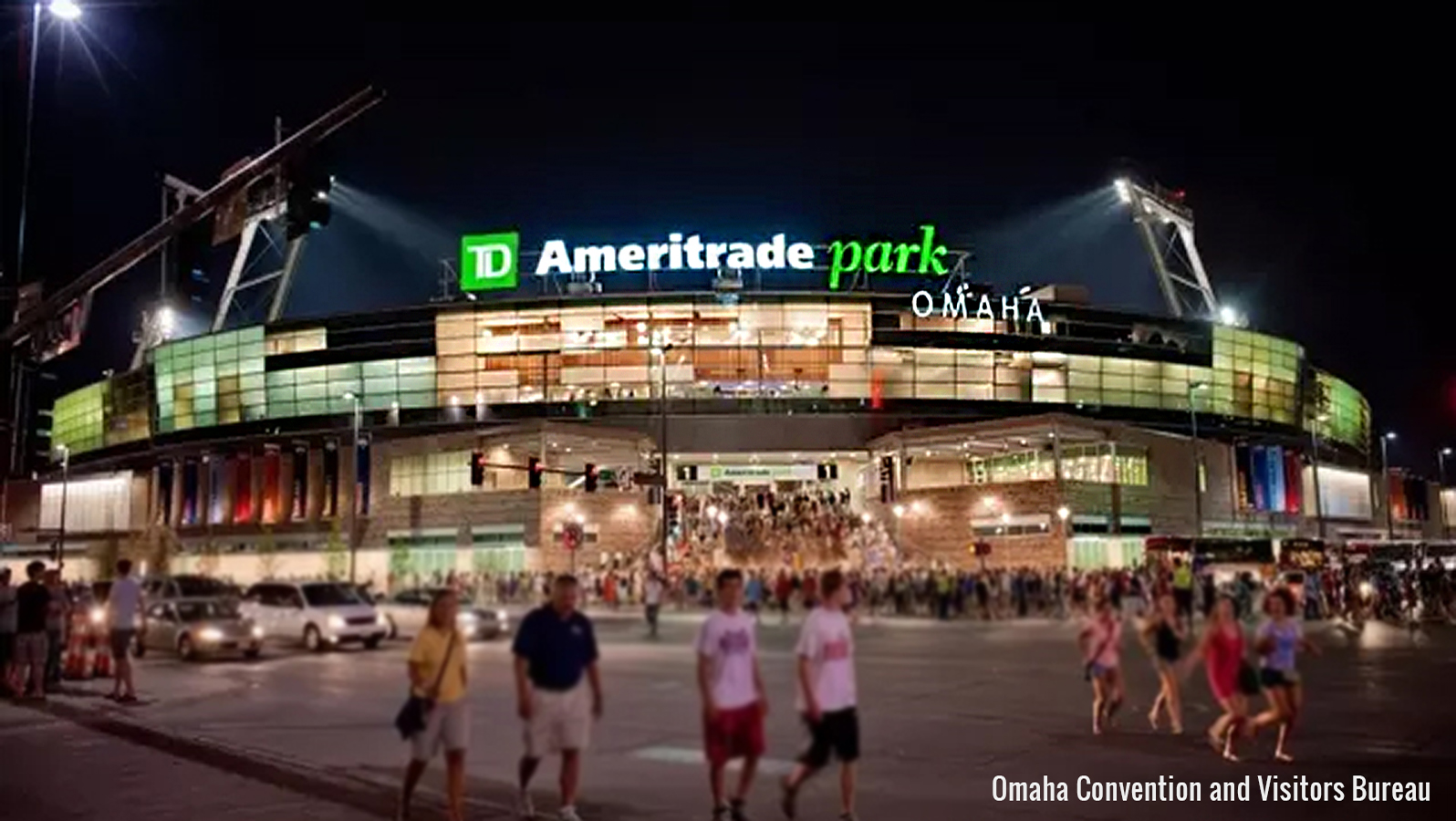 exterior of the Ameritrade baseball Park in Omaha