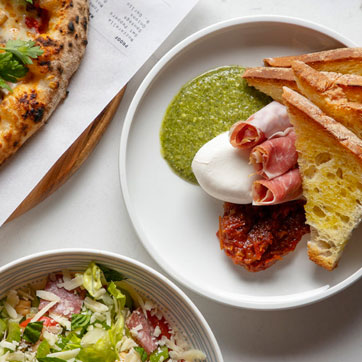 Lunch options at Proof Pizza in Saint Kate