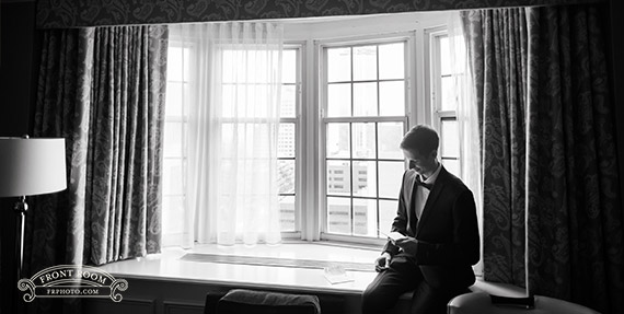 Groom in a Pfister Room