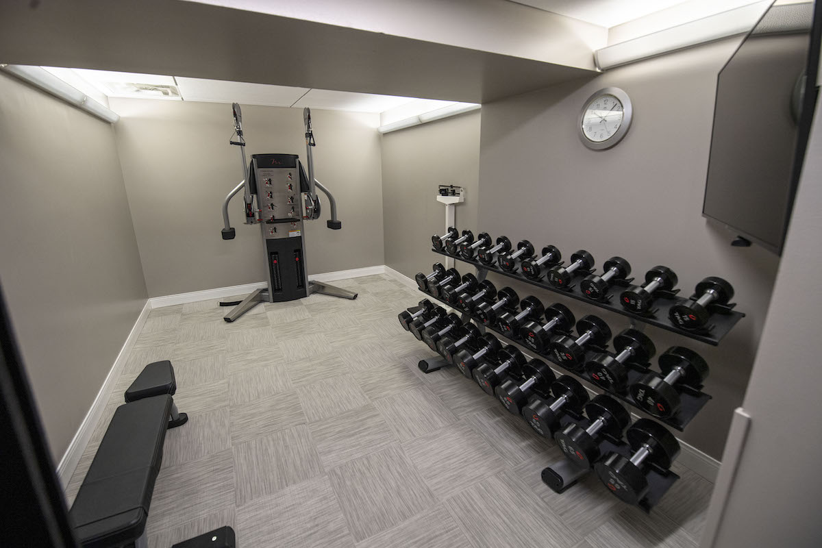 Free weights Pfister fitness center