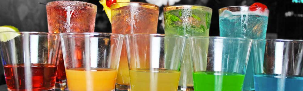 Ice Cold Drinks Lined Up